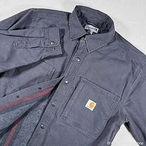 Carhartt Rugged Flex Blanket Fleece-Lined Shirt Jacket | Grey | Men's | SMALL